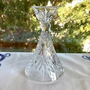 Imperial Crystal Czech Lead Crystal Candle Holder Taper or Pillar